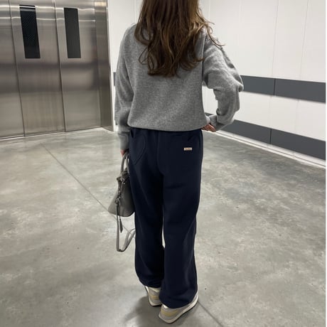 Heart pocket sweat pants(Navy)