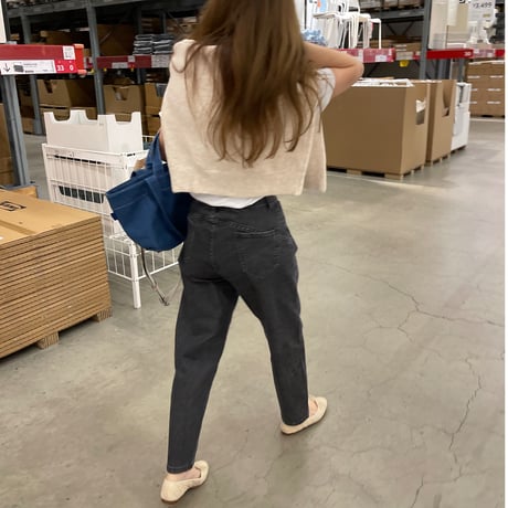 Taperd stretch soft denim(Gray)