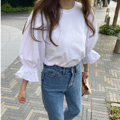 Candy sleeve tops(White)