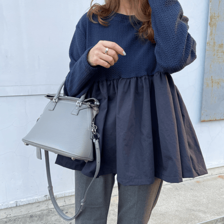 Volume flare pullover (Navy)