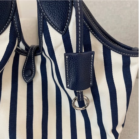Leather stripe bag