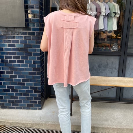 Tuck flare sweat tops(Pink)