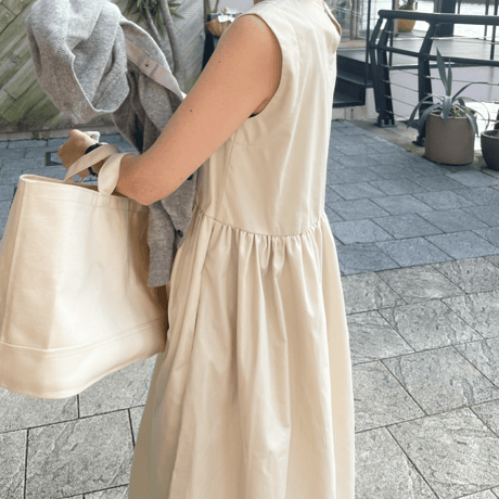 【Original】Volume onepiece(beige)