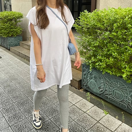Cotton wide mini onepiece(White)