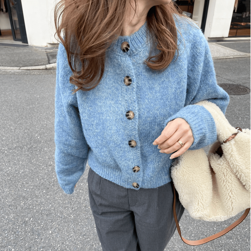 Wool cardigan(Blue) | K