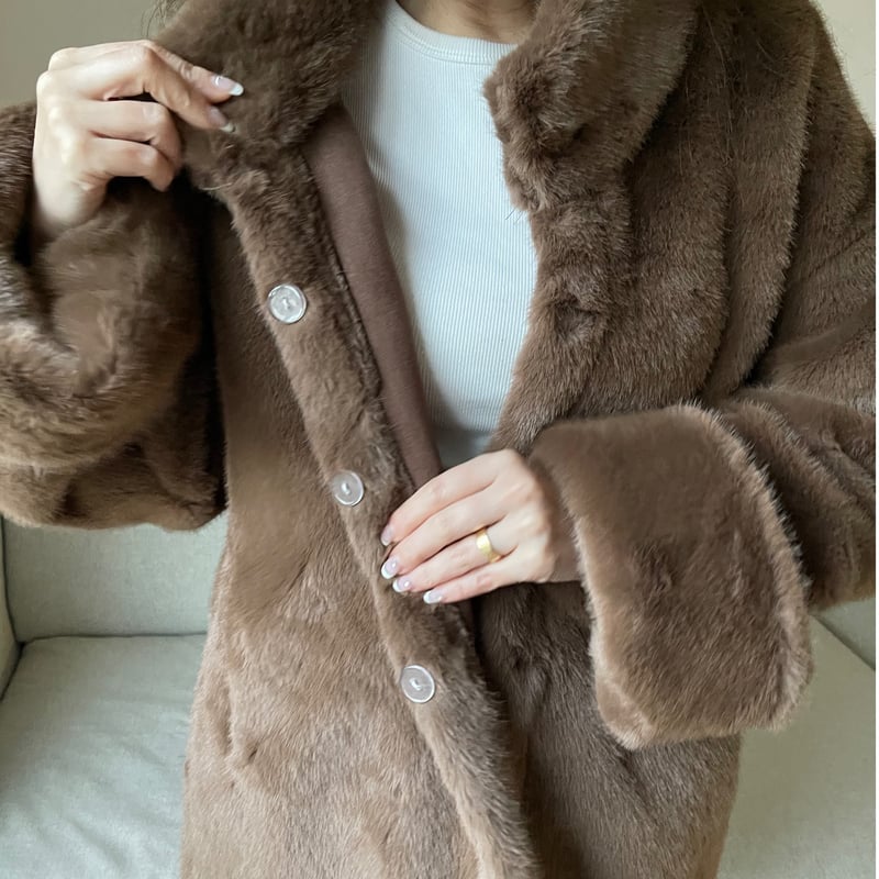 Classical fur jacket(Brown) | K