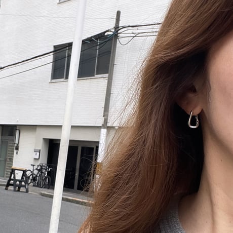 【silver925】Oval hoop pierce