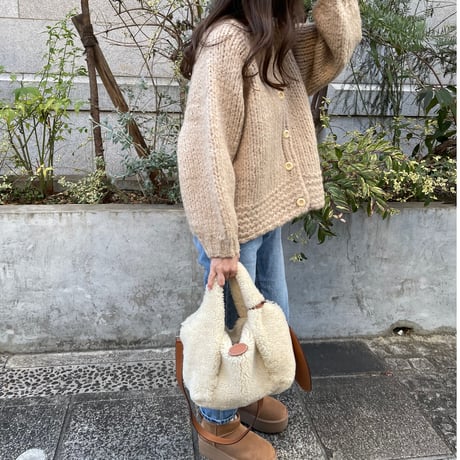 Low gauge volume cardigan(Beige)