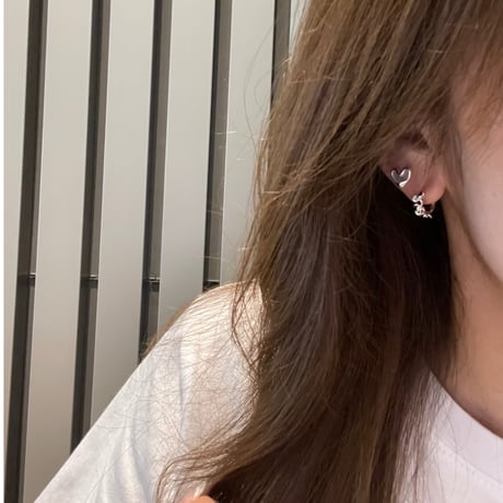 【silver925】Flower petal pierce