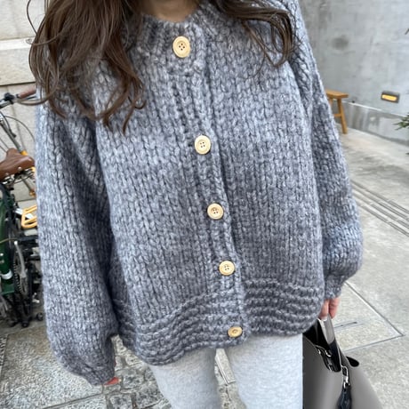 Low gauge volume cardigan(Gray)