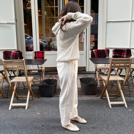 Taperd sweat pants(Ivory)