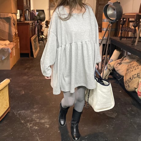 Square neck mini onepiece(Gray)