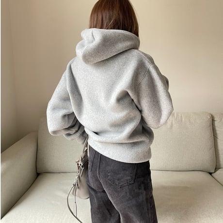Fluffy foodie pullover(Gray)