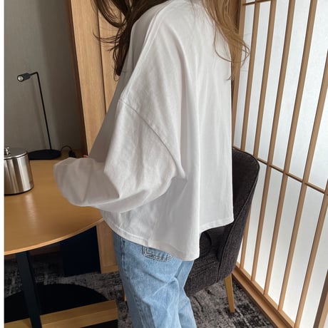 Over size long t-shirts(White)
