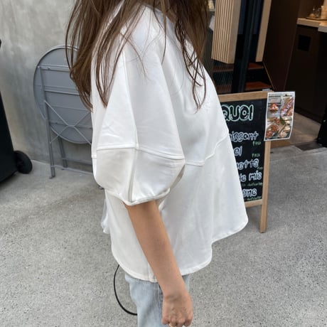 Volume sleeve tops(White)