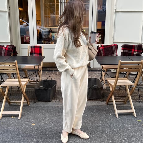 Taperd sweat pants(Ivory)