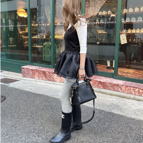 Tulle camisole(Black)