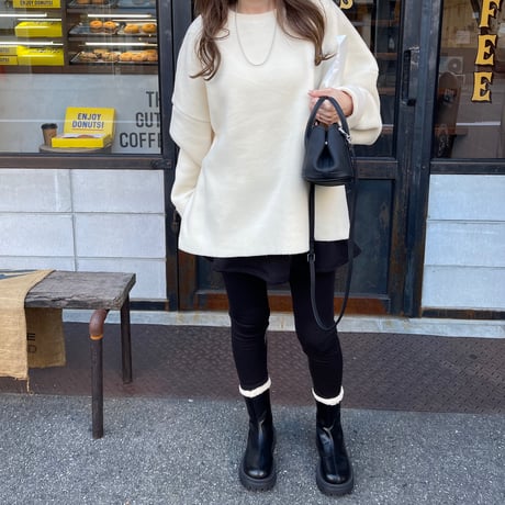 Flare skirt leggings(Black)