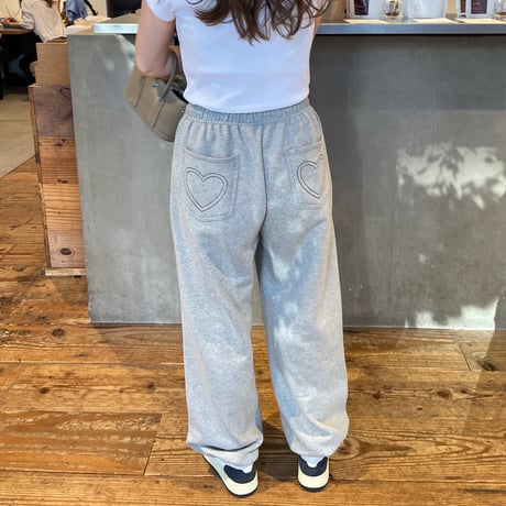Heart sweat pants (Gray)