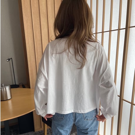 Over size long t-shirts(White)