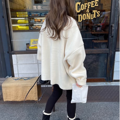 Freece wide pullover(Ivory)