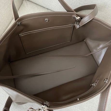 Leather large tote bag(Blown)