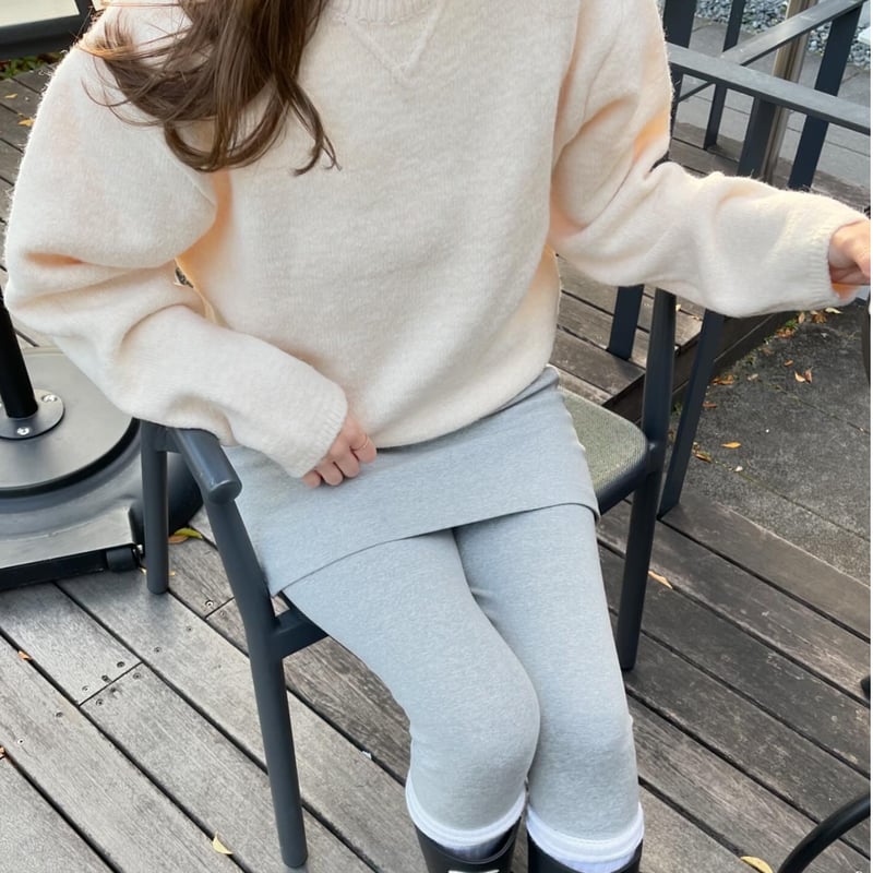 スカート付きレギンス(Light gray) | K