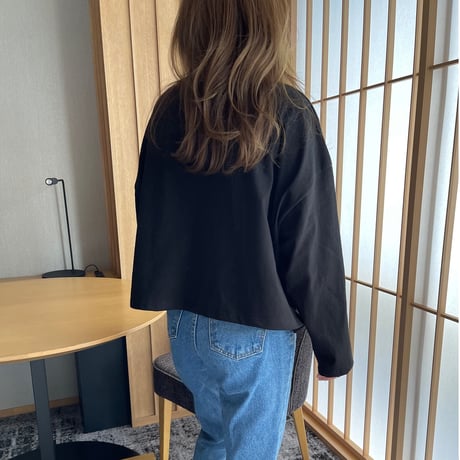 Over size long t-shirts(Black)