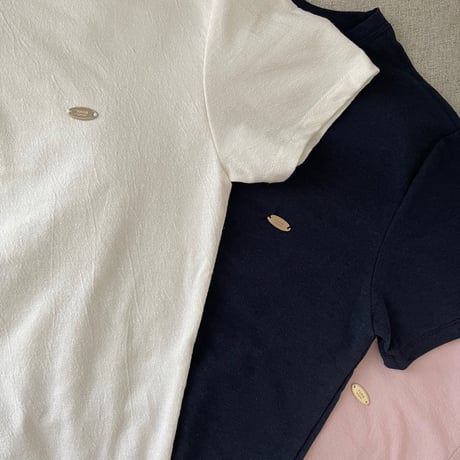Gold plate t-shirts(Navy)