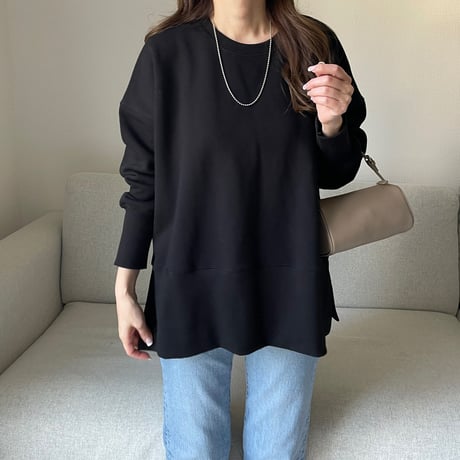 Slit design sweat(Black)