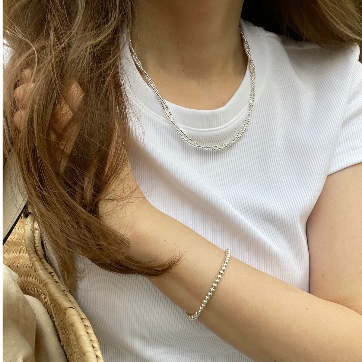 silver925】Ball chain bracelet | K