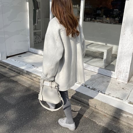 【Hand made】Wool 100% Over coat(Ivory)