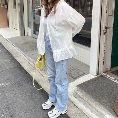 Frill foodie jamper(White)