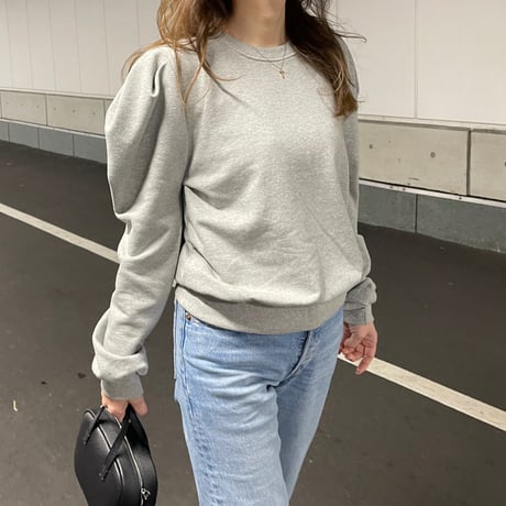 Puff sleeve sweatshirts(Gray)