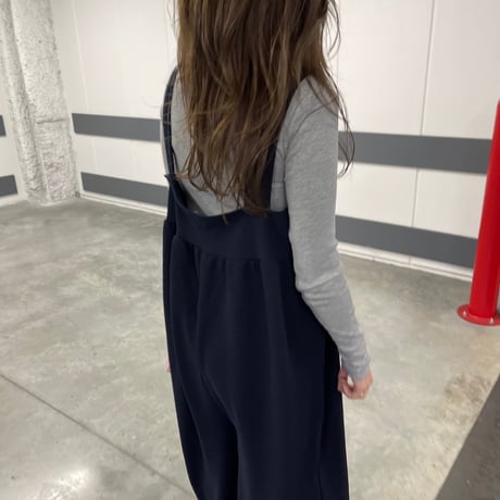 Wide pants salopetto(Navy)