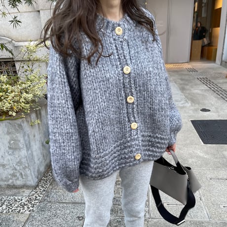 Low gauge volume cardigan(Gray)