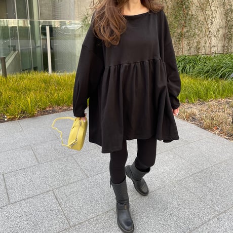 Square neck mini onepiece(Black)