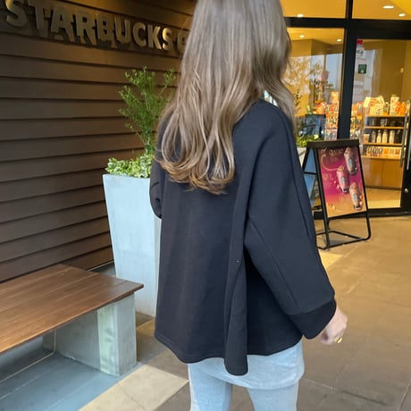 Flare sweat pullover(Black)