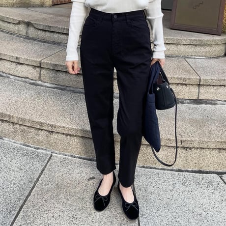 Cotton stretch taperd pants