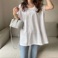 V-neck sweat vest(Light gray)