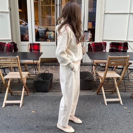 Taperd sweat pants(Ivory)