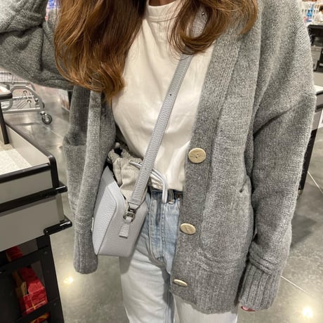 Over size pocket cardigan (Gray)