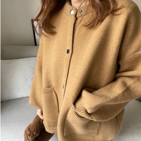 Double pocket cardigan(Camel)