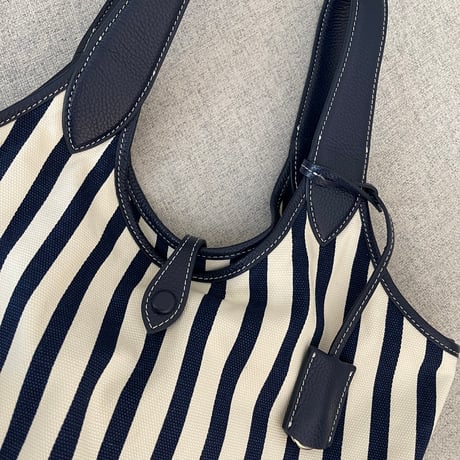 Leather stripe bag