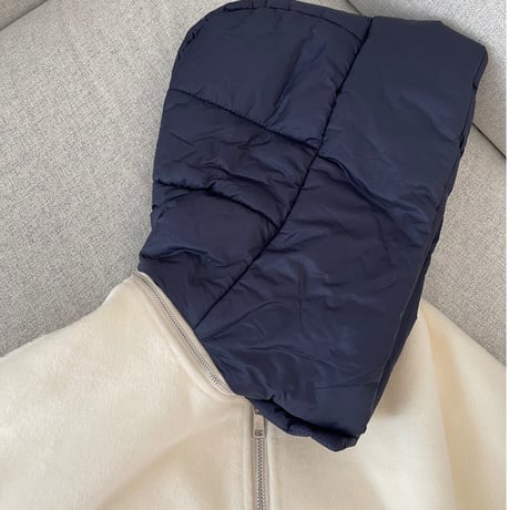 2way wool short coat (Ivory)