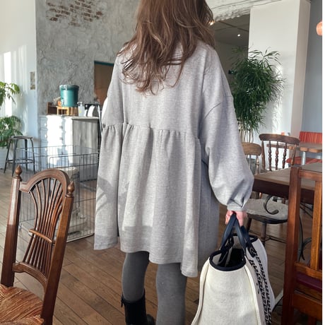 Square neck mini onepiece(Gray)