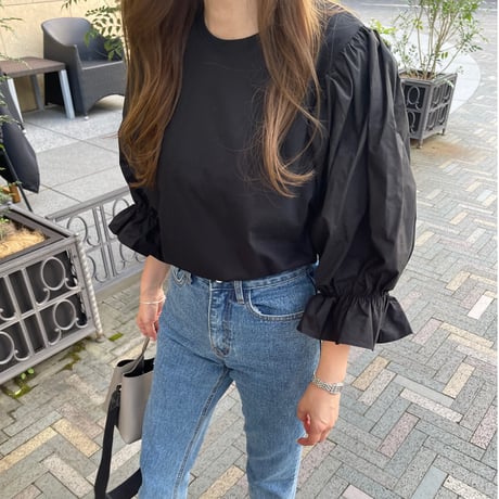 Candy sleeve tops(Black)