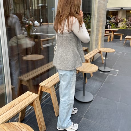 Wool knit camisole (Light gray)