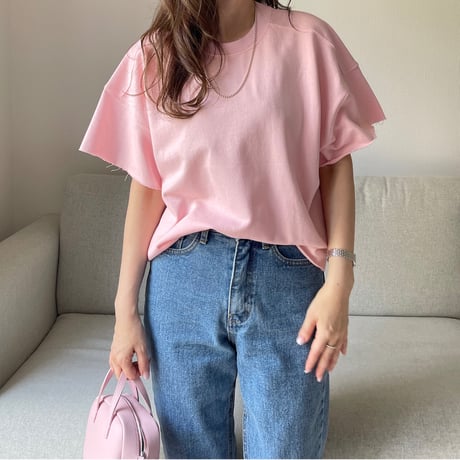 Cropped sweat tops(Pink)