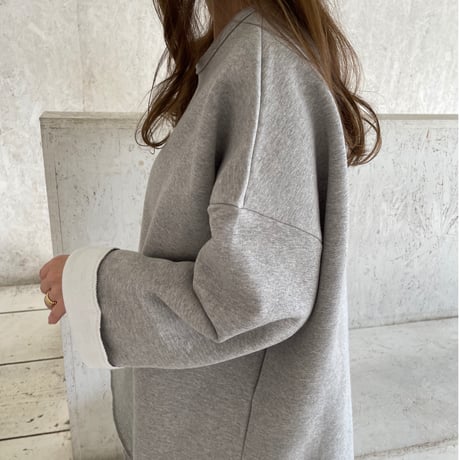 Side cut box pullover(Gray)